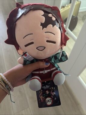 Demon Slayer Tanjiro Chibi Plush - Red & Green